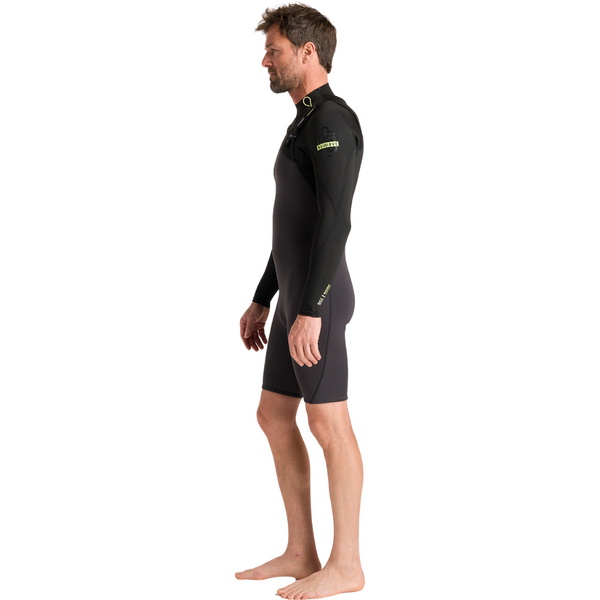 2026 C-Skins Mens NuWave Session Lite 2/2mm Long Sleeve Chest Zip Spring Wetsuit C-NSEL22SPM - Meteor / Black